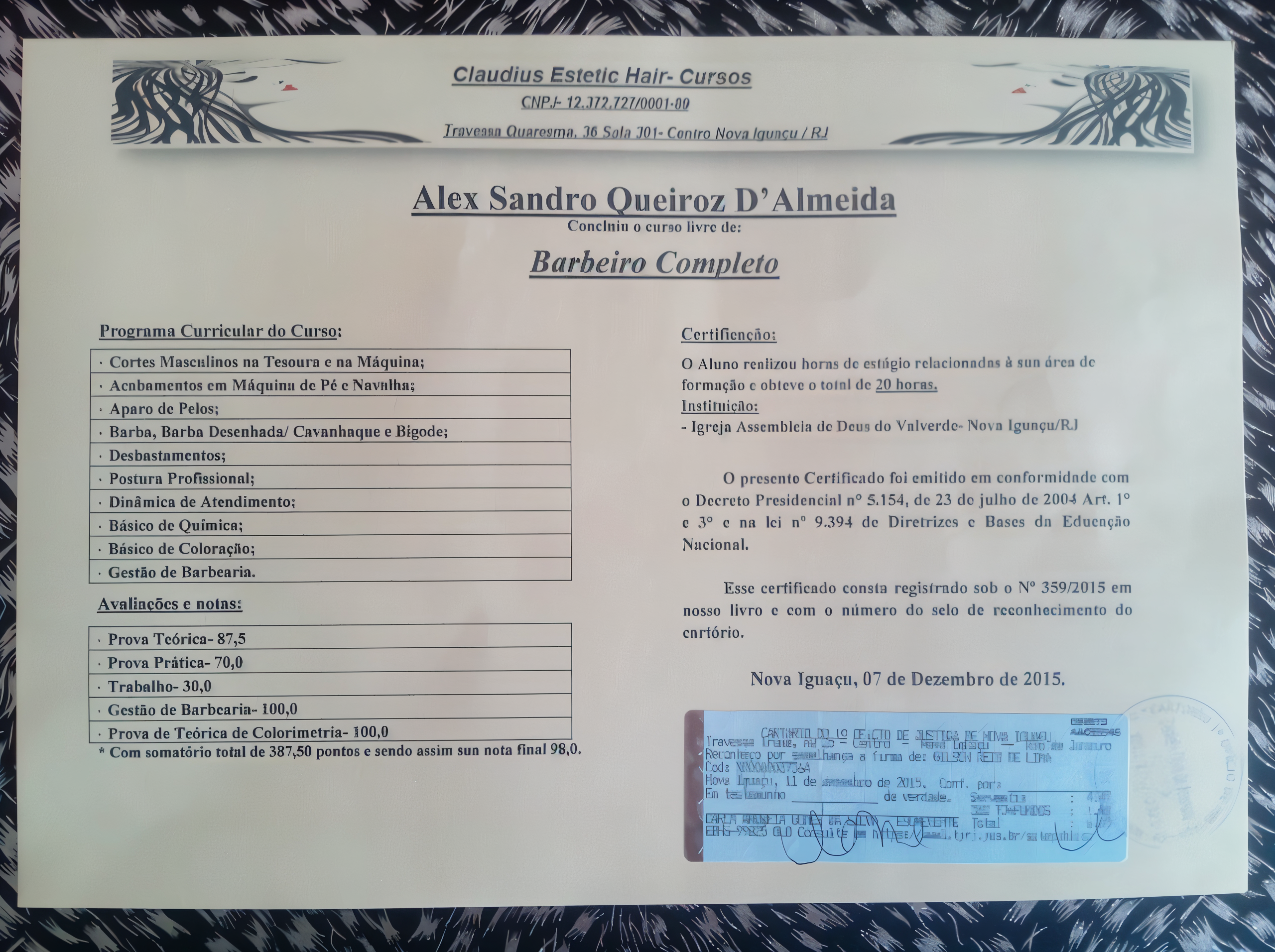 Ambiente da barbearia